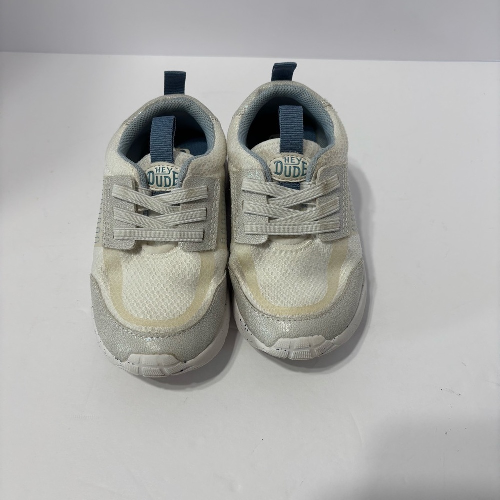 Hey Dude Kids' White and Gray Sneakers
